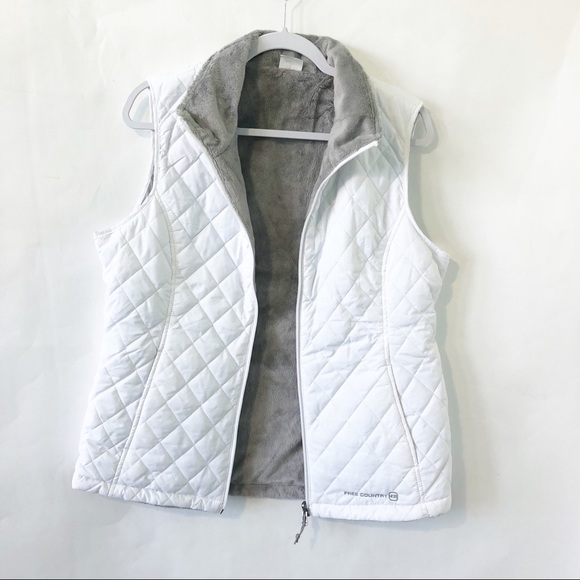 Free Country Jackets & Blazers - Free Country quilted white vest
